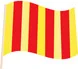 Yellow Flag with Red Stripes